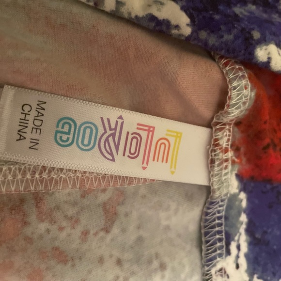 4th of July Lularoe American flag leggings size L - Picture 4 of 4